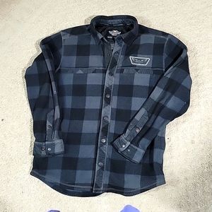 Harley Davidson fleece, snap front jacket Size Men's Large